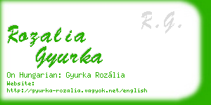 rozalia gyurka business card